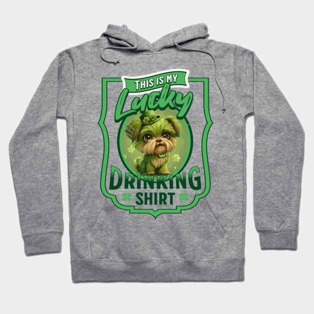 Cuty Doggy Lucky Drinking Shirt Hoodie by SkullTroops